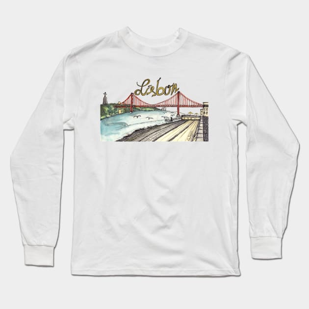 Lisbon Long Sleeve T-Shirt by Claudia-Brueggen